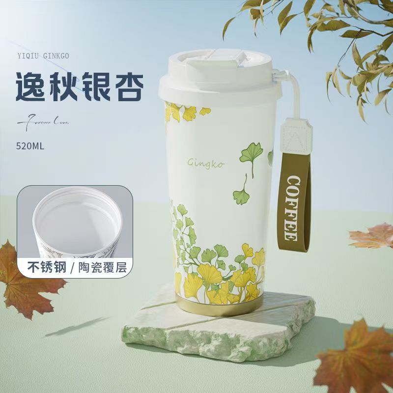 Cốc giữ nhiệt cafe 304 vỏ ngoài bằng gốm đẹp