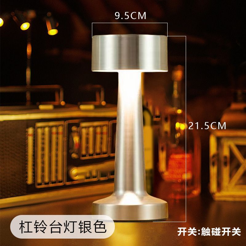 Đèn bàn thanh Đèn bàn kim loại có thể sạc lại ins gió chạm vào bàn trà đầu giường đèn không khí đèn
