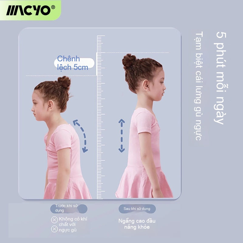 Máy làm dịu cột sống thắt lưng cho trẻ em, máy kéo giãn chỉnh sửa tư thế