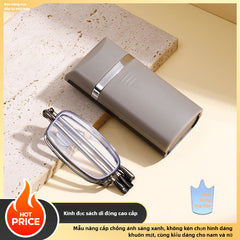 [3133 người bộ sưu tập] Cao cấp gấp di động chống ánh sáng xanh siêu nhẹ lão hoa kính mắt hợp kim ch