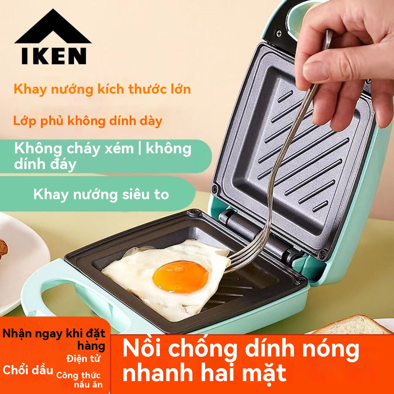 Máy bánh sandwich IKEN Aiken Máy ăn nhẹ dinh dưỡng