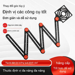Thước  Đa chức năng sáu gấp thước vạn hướng định vị hợp kim nhôm