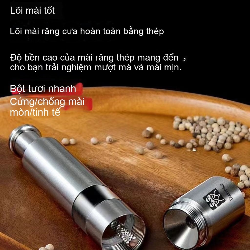 thiết bị xay hạt tiêu  bằng tay Đức DOUBLEDELI thép không gỉ hạt tiêu xay bằng tay chai mài hạt tiêu tại nhà0511