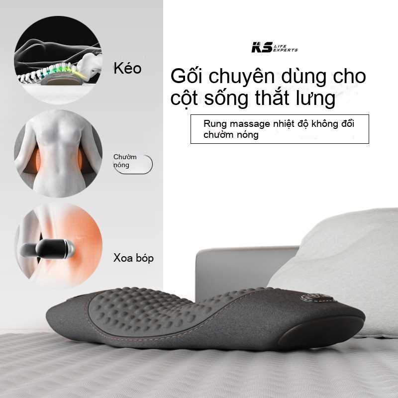 Gối thắt lưng trên giường ngủ bảo vệ thắt lưng đệm thắt lưng gối ngủ hỗ trợ thắt lưng massage làm nó