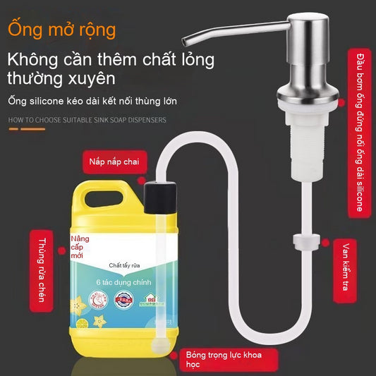 thiết bị bơm nước rửa chén  304 thép không gỉ bồn rửa chén xà phòng máy rửa chén xà phòng máy mở rộng