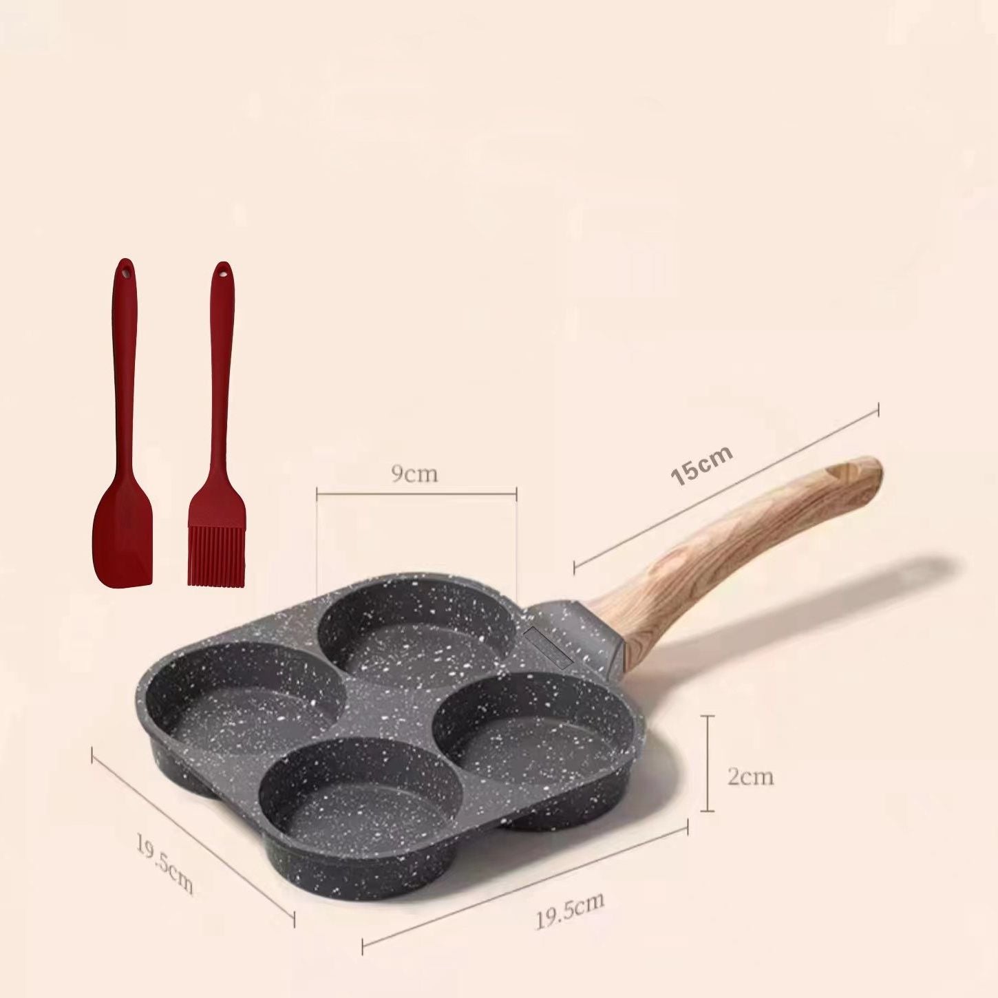 Chảo  đáy phẳng đá lúa mạch không dính nồi gia đình 3 trong 1 bít tết nồi