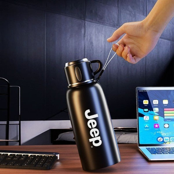 Bình giữ nhiệt ngoài trời JEEP Bình giữ nhiệt bằng thép không gỉ di động công suất lớn Bình giữ nhiệ