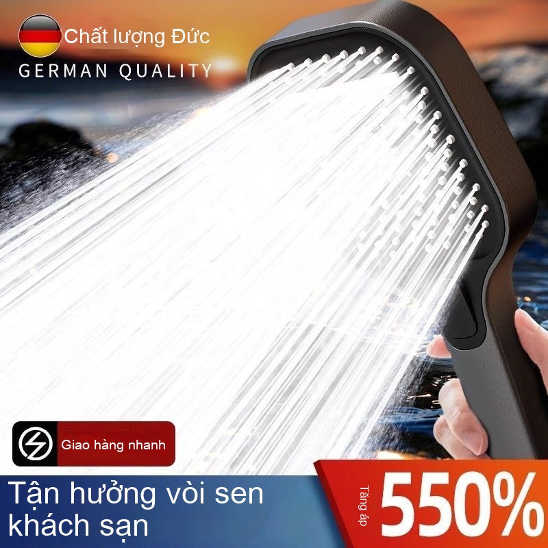 Đầu phun hoa tăng áp ba ngăn, bảng điều khiển lớn, phòng tắm, đầu tắm, đầu vòi hoa sen, đầu vòi sen,