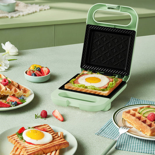 Máy làm bánh sandwich,Máy ăn sáng đa chức năng gia đình Máy làm bánh mì nướng thức ăn nhẹ hai