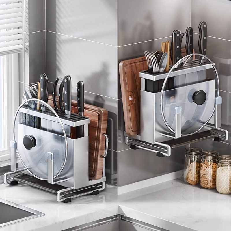 giá đỡ dao 304 thép không gỉ  giá đỡ đa chức năng tất cả trong một đặt dao làm bếp giá đỡ đũa dụng cụ