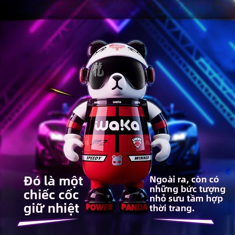 bình giữ nhiệt  Waka Panda 316 thép không gỉ nam nữ bình nước giá trị cao trẻ em ống hút cốc thủy tri