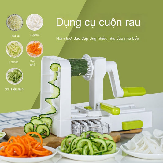 Máy cuộn lụa lắc tay được chứng nhận FDA Máy cắt rau đa chức năng Máy bào lụa thủ công củ cải Máy cắ