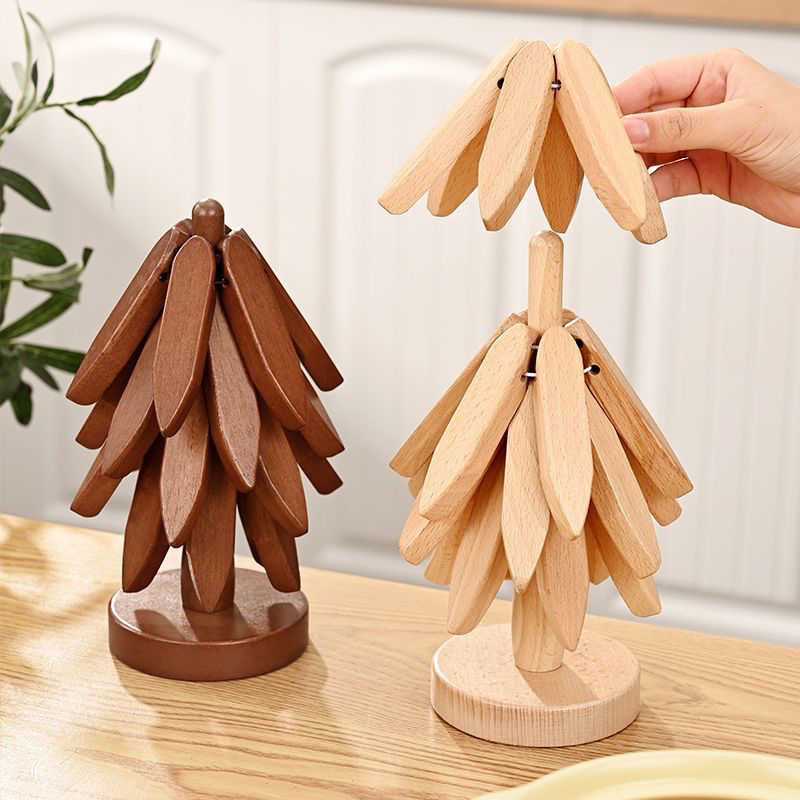 ( loại cao cấp ) Cách nhiệt bàn ăn chống nóng gia đình một cây sáng tạo tre trang trí cây Giáng sinh