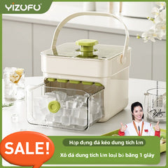 hộp làm đá gia đình tủ lạnh công suất lớn lưu trữ đá tự làm vuông đá viên khuôn đá viên cấp thự