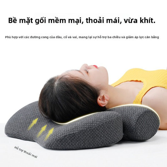 Gối bảo vệ cổ ngủ ngủ kéo chống cung cổ cột sống gối bảo vệ cổ massage gia đình gối ngủ trưa gối kéo gối