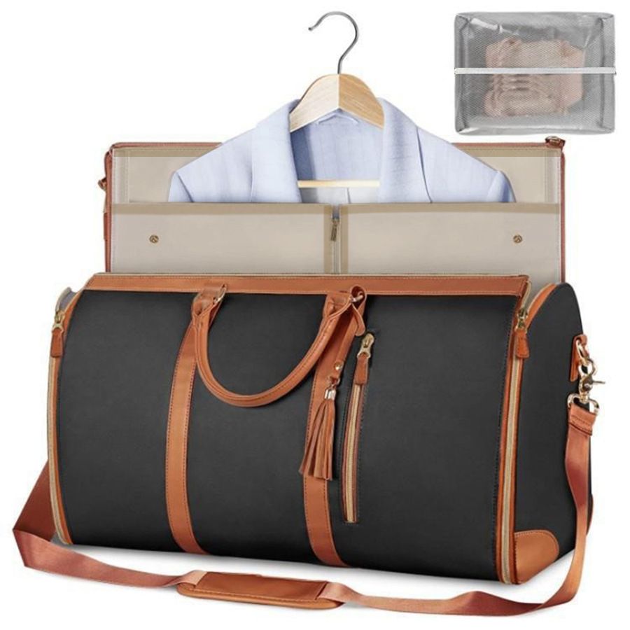 Túi du lịch gấp da PU gấp túi phù hợp với công suất lớn du lịch xách tay một vai thời trang cao giá