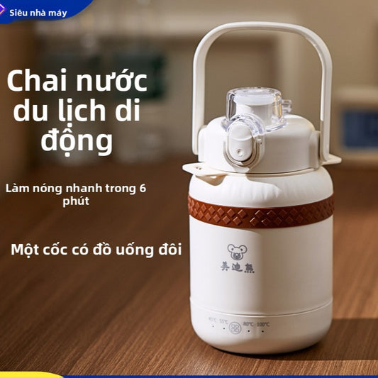 Bình đun nước nóng di động nhiệt độ không đổi thông minh nhỏ giữ nhiệt sưởi ấm cốc nước nóng mini du