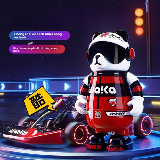 bình giữ nhiệt  Waka Panda 316 thép không gỉ nam nữ bình nước giá trị cao trẻ em ống hút cốc thủy tri