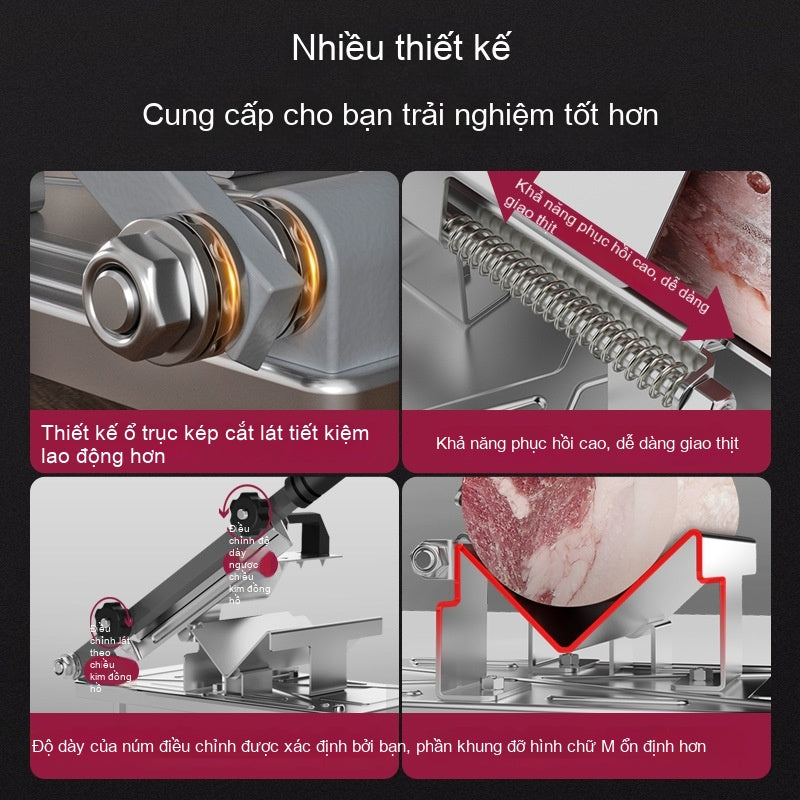 Máy cắt cuộn thịt cừu thủ công Máy cắt thịt đa chức năng Máy cắt thịt đông lạnh gia đình Máy cắt thị