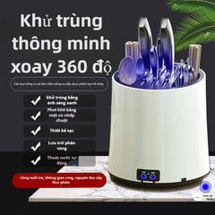 Khử trùng giá đỡ dao xoay giá đỡ đũa đa chức năng thìa ống bếp mặt bàn giá đỡ dao làm bếp lồng đũa đ