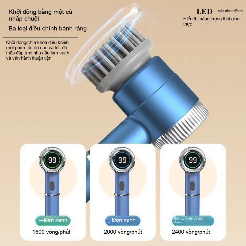 Bàn chải làm sạch điện RoyalStar đa chức năng nhà bếp rửa chén bàn chải