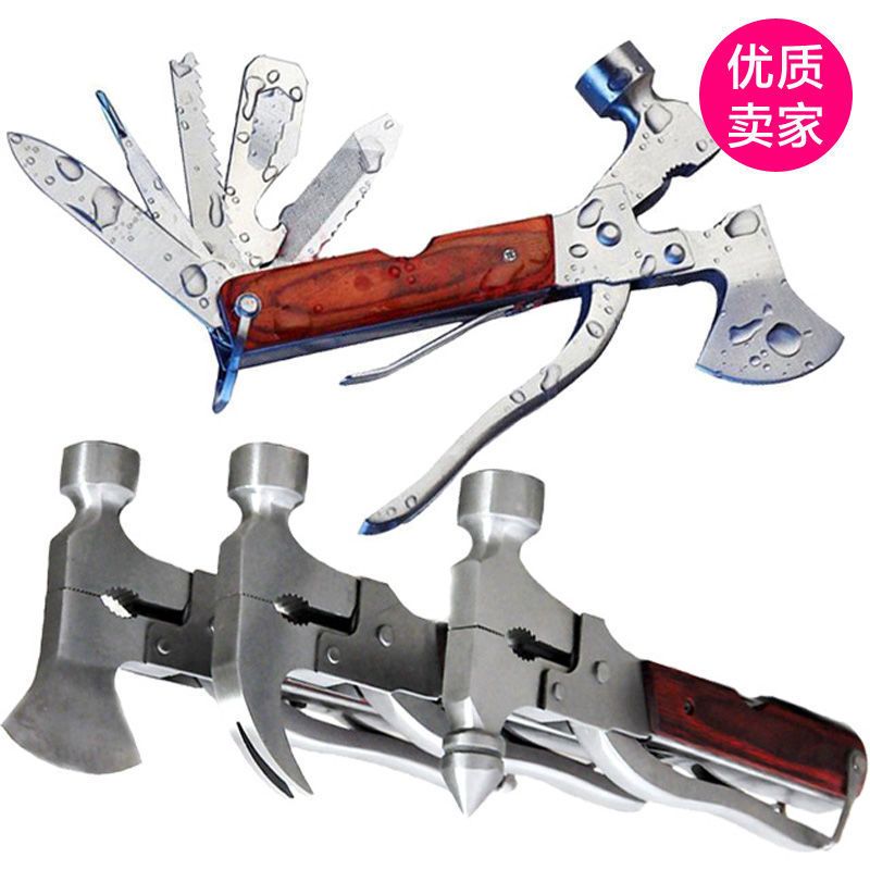 búa phá cửa sổ an toàn búa sản phẩm ngoài trời công cụ đa chức năng kết hợp dao kẹp gấp rì