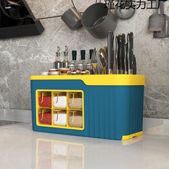 [flashsale]Hộp gia vị kết hợp bộ nhà bếp đa chức năng gia vị muối lon gia vị (Copy)