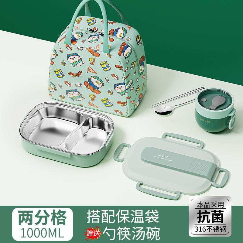 Hộp cơm giữ nhiệt bằng thép không gỉ 316 Bộ hộp cơm cho nhân viên văn phòng