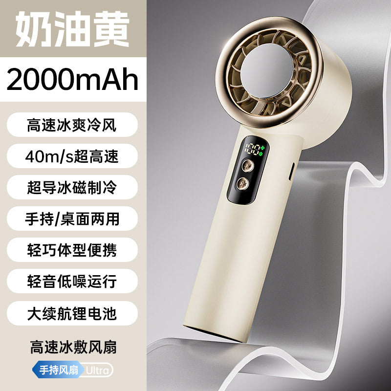 Quạt cầm tay làm lạnh đá bán dẫn mới công suất lớn quạt nhỏ di động quạt mini sạc USB