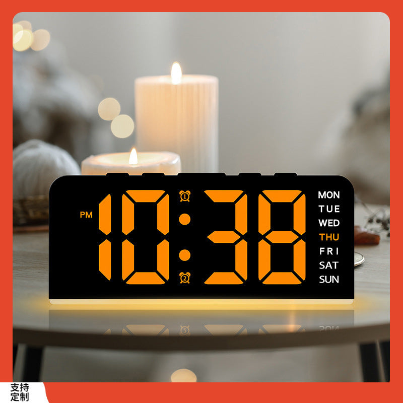 đồng hồ mẫu mới LED chữ lớn kỹ thuật số đồng hồ khí quyển đèn ngày ngủ đồng hồ bàn đa chức năng kỹ thuật số