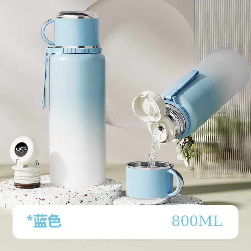 Bình giữ nhiệt 316 thép không gỉ thông minh đầy đủ thép giữ nhiệt cốc công suất lớn quà tặng bán buôn dày nước cốc