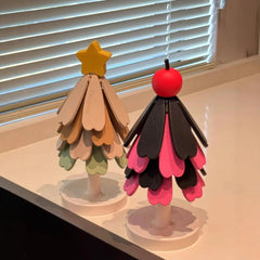 Miếng lót bàn Giáng sinh cây nhỏ cách nhiệt thảm sáng tạo chống nóng silicone bàn thảm một cây cố