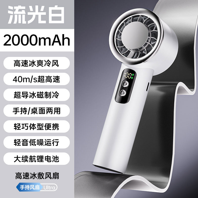 Quạt cầm tay làm lạnh đá bán dẫn mới công suất lớn quạt nhỏ di động quạt mini sạc USB