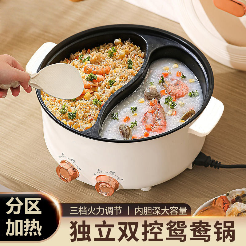 Nồi lẩu điện gia đình nồi nấu điện ký túc xá sinh viên đa chức năng tất cả trong một nồi điện nhỏ nồ