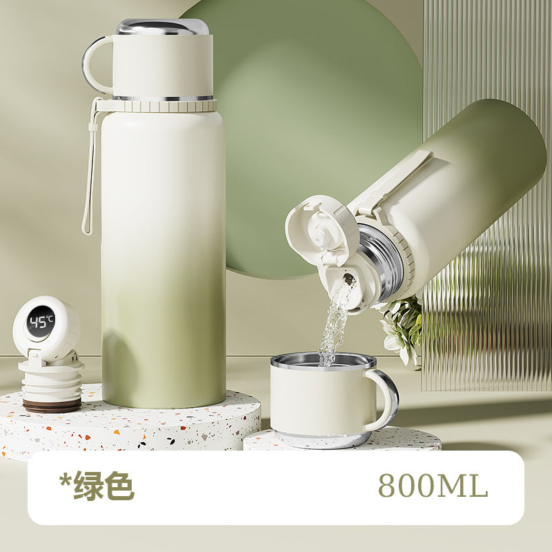 Bình giữ nhiệt 316 thép không gỉ thông minh đầy đủ thép giữ nhiệt cốc công suất lớn quà tặng bán buôn dày nước cốc