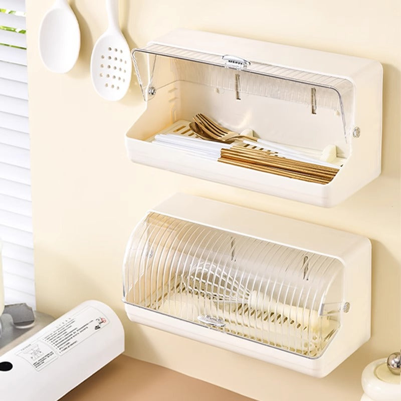 Đũa để nước hộp lưu trữ nhà bếp gia đình nhẹ sang trọng có nắp chống bụi