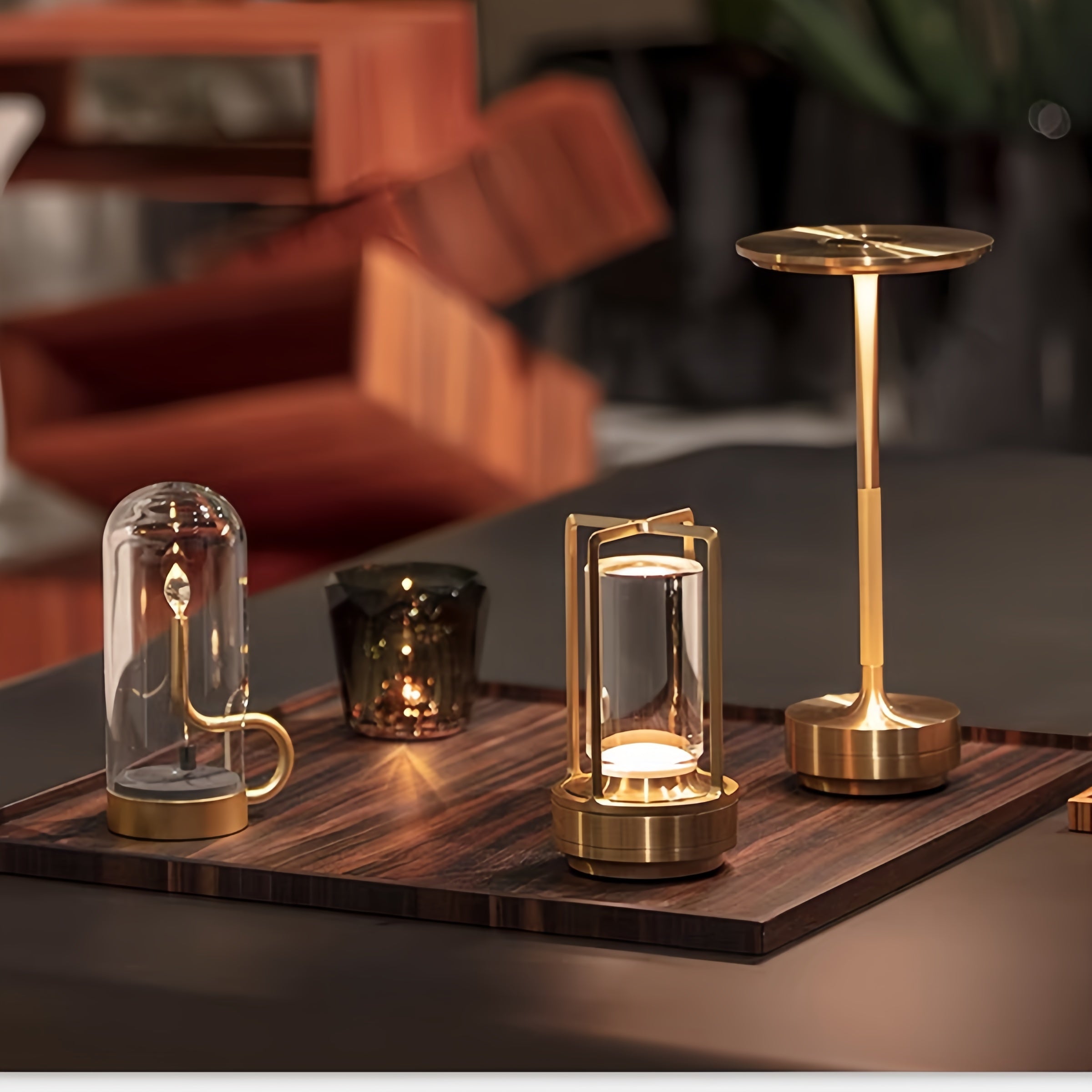 Đèn Nhà hàng Bắc Âu đèn không khí quán cà phê sáng tạo sạc ngoài trời đèn bàn cắm trại đèn ngủ thanh