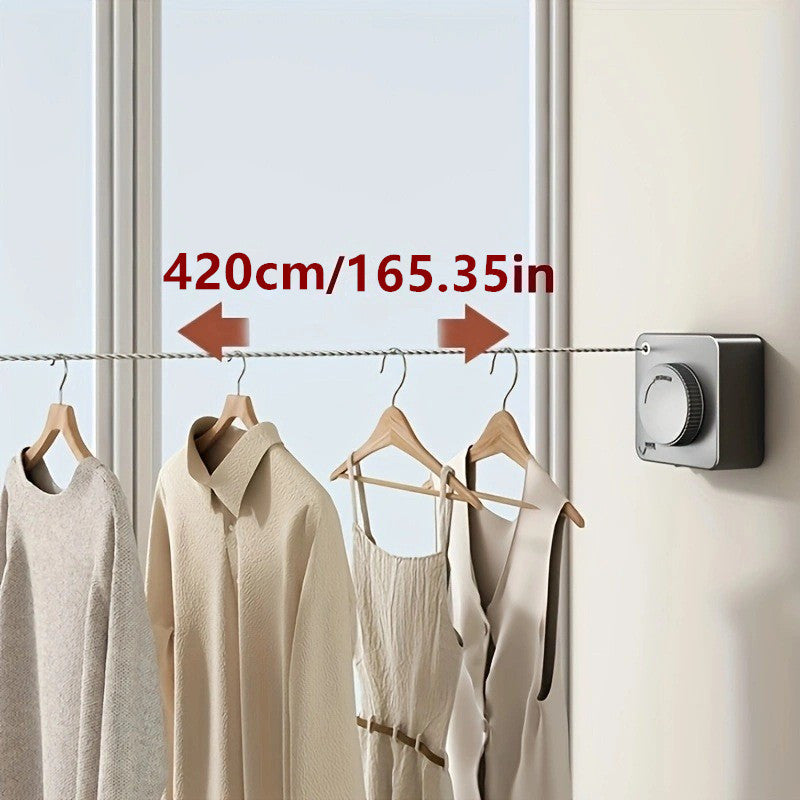 Dây phơi quần áo trong nhà miễn phí đục lỗ có thể thu vào dây phơi quần áo vô hình treo tường ban cô