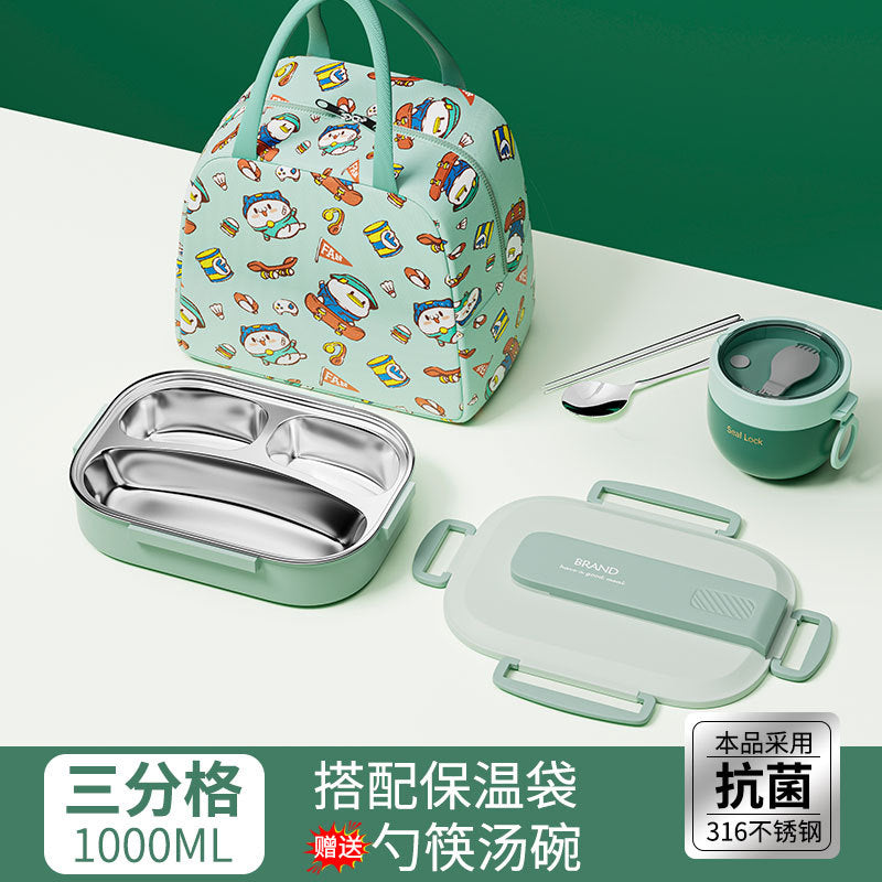 Hộp cơm giữ nhiệt bằng thép không gỉ 316 Bộ hộp cơm cho nhân viên văn phòng