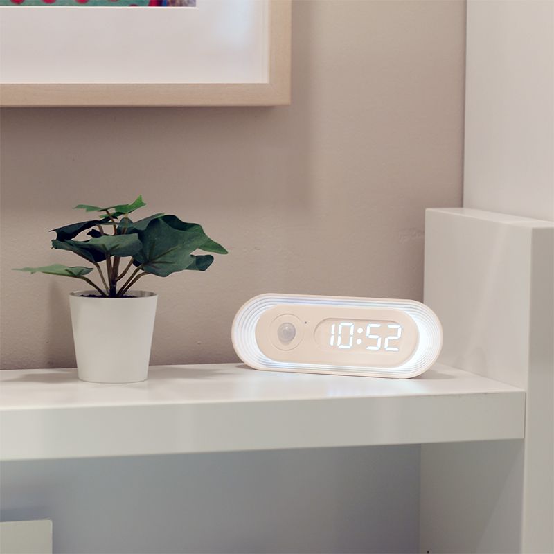 Đồng hồ kèm đèn cảm ứng thông minh