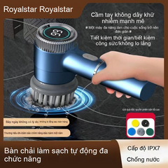 Bàn chải làm sạch điện RoyalStar đa chức năng nhà bếp rửa chén bàn chải
