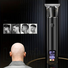 Máy cắt tóc làm tóc điện đẩy đầu dầu điện đẩy đầu dầu cắt khắc đầu hói cắt tóc đẩy