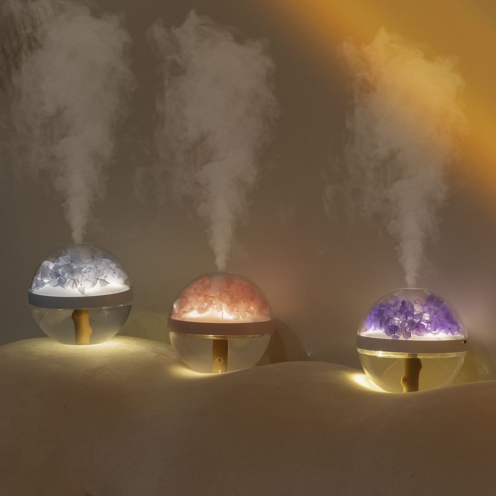 Máy tạo độ ẩm hoa vĩnh cửu USB sạc mẹ và trẻ sơ sinh nhà phòng ngủ văn phòng bù nước phun đèn ngủ Qu