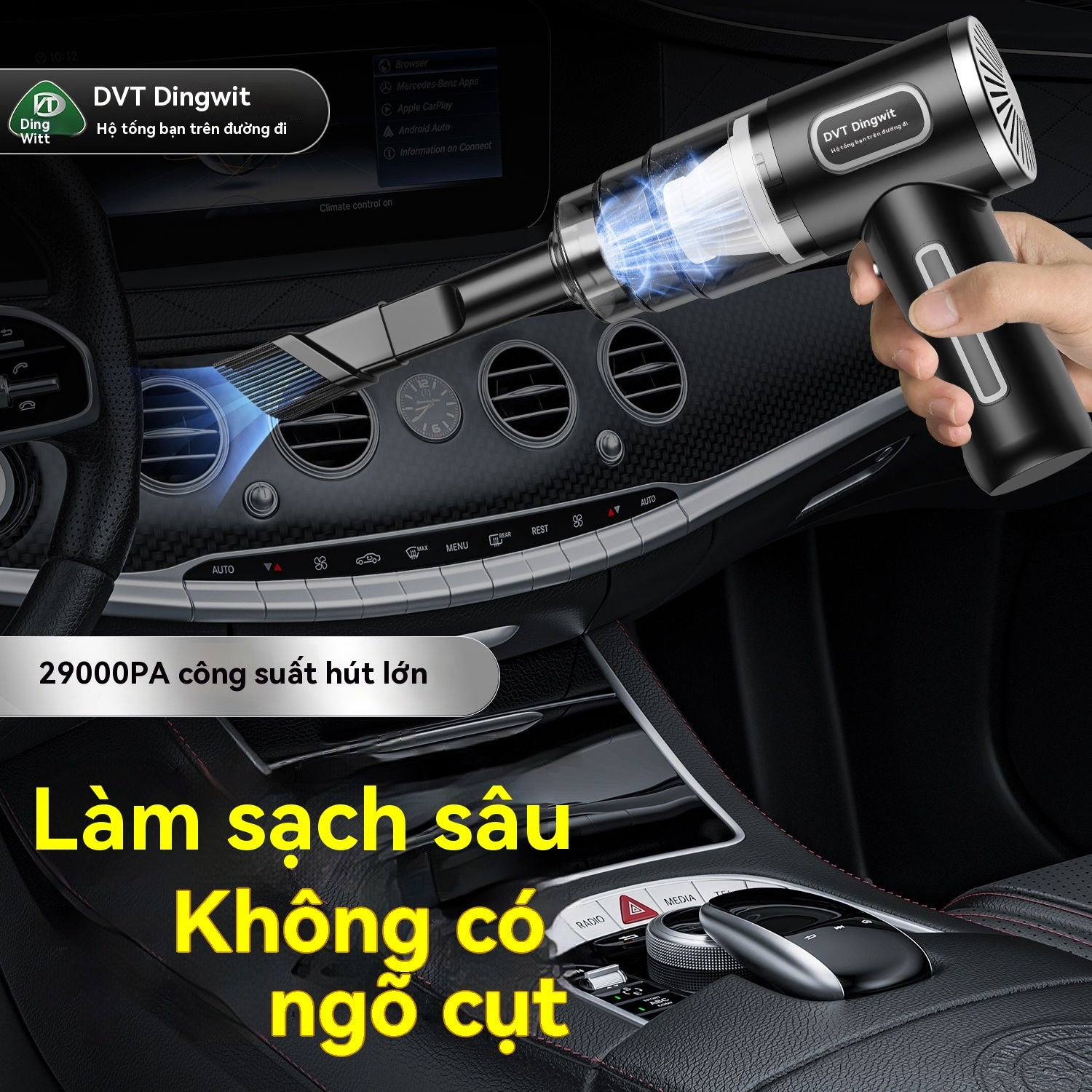 máy hút bụi xe nhỏ cầm tay lực hút lớn mạnh mẽ