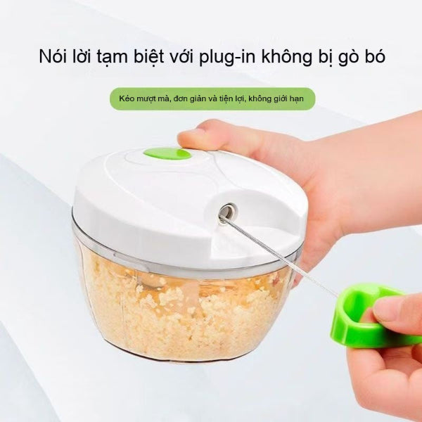 Máy xay mini nhanh tay kéo dây thép đa chức năng