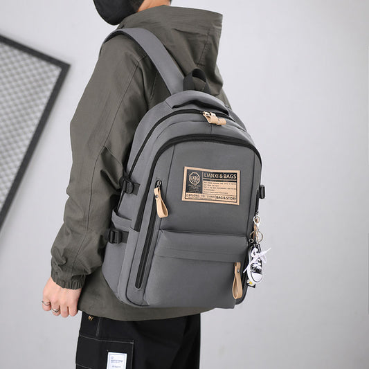 Túi hai vai nam sinh viên đại học trung học phổ thông ba lô túi đi học sinh trung học cơ sở xu hướng