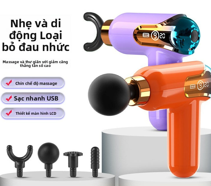 Súng massage chân mini Máy massage cơ bắp cho phụ nữ Máy bỏ túi sáng tạo Máy massage kinh tuyến Súng