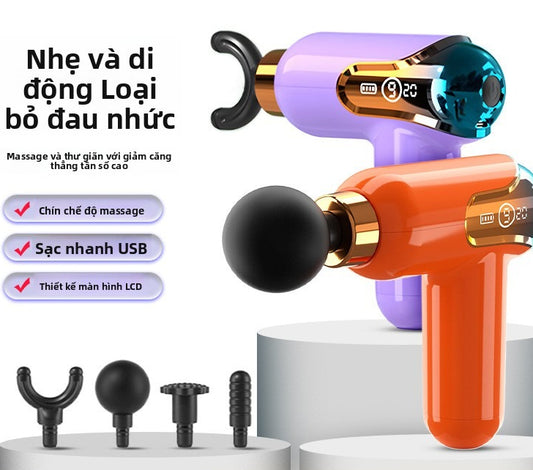 Súng massage chân mini Máy massage cơ bắp cho phụ nữ Máy bỏ túi sáng tạo Máy massage kinh tuyến Súng