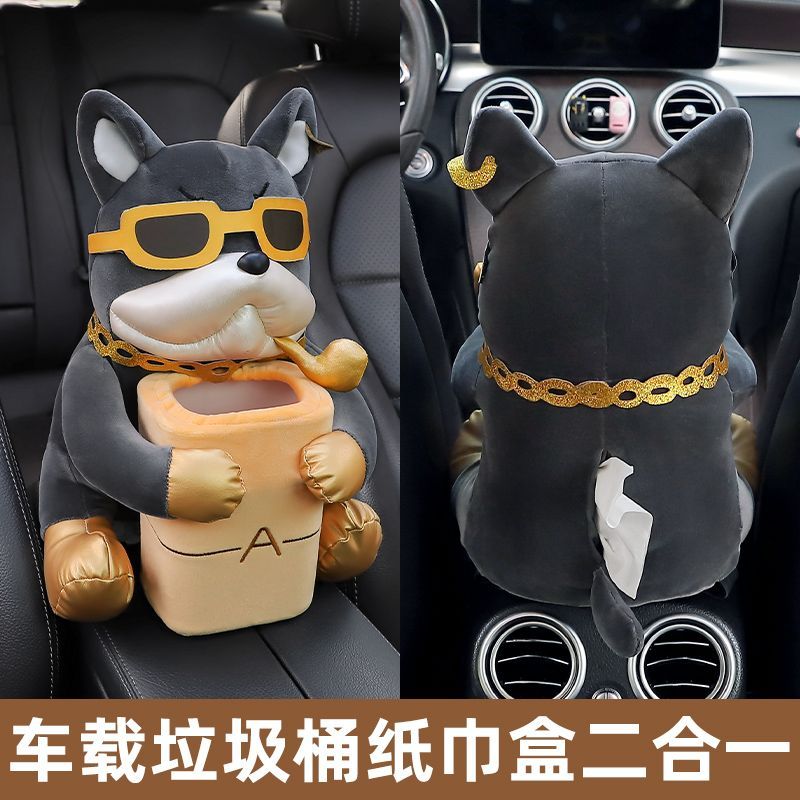 Hộp khăn giấy xe thùng rác 2 trong 1 sáng tạo xe dễ thương với hộp tay vịn bơm hộp giấy đồ trang trí