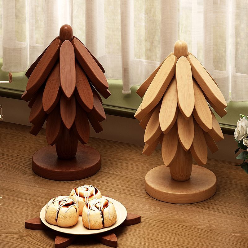 Miếng đệm cách nhiệt bằng gỗ rắn Miếng đệm bữa ăn một cây chống nóng miếng đệm cách nhiệt gia đình c